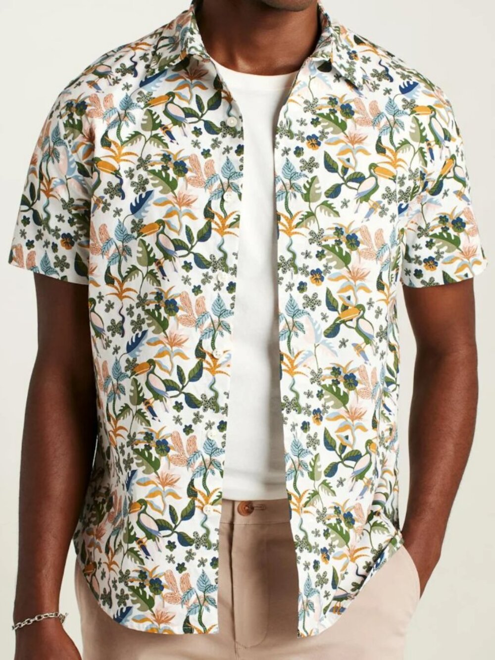 BONOBOS Riviera Toucan Slim Short Sleeve Woven Shirt